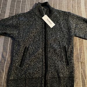 Mens yeokou zip cardigan fleece lined small.